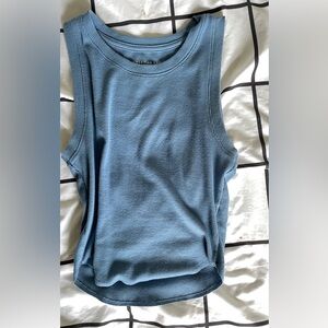 blue AE tank top